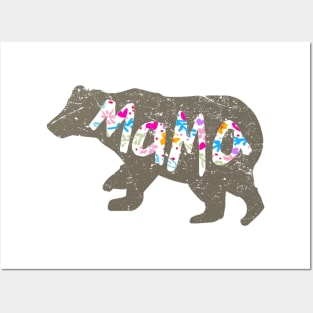 Mama bear floral Posters and Art